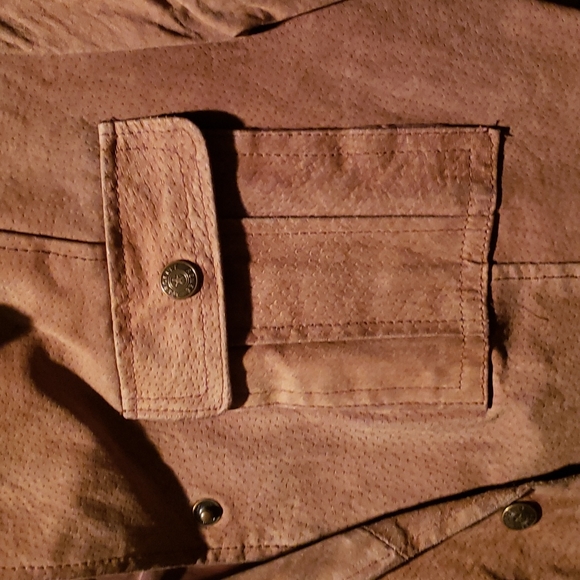 Marcelle Renee brown leather coat - Picture 3 of 7